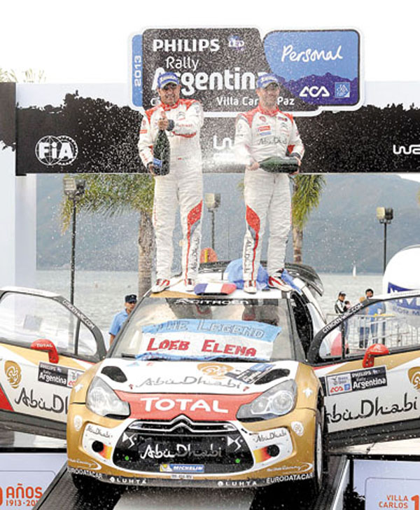 Loeb correrá sólo cuatro rallys este año y el de Argentina fue uno de ellos. Se llevó el triunfo.